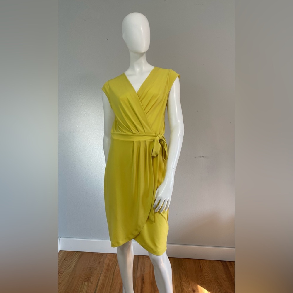 NWOT H&M Yellow Wrap-around Dress Size S